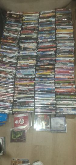 340 dvd movies and some Xbox games  about 50 kids dvds