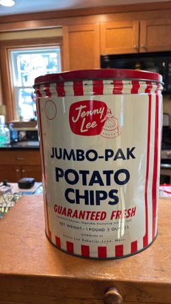 Jenny Lee potato chips tins