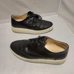 Ecco Women Soft Tie 9 Sneakers Us Size 8 Eur Size 39 leather black 