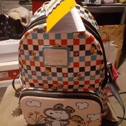 Loungefly Hallmark Exclusive Peanuts Snoopy & Woodstock  Mini Backpack- NWT 