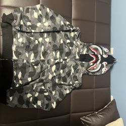 Gray Bape Double Hooded