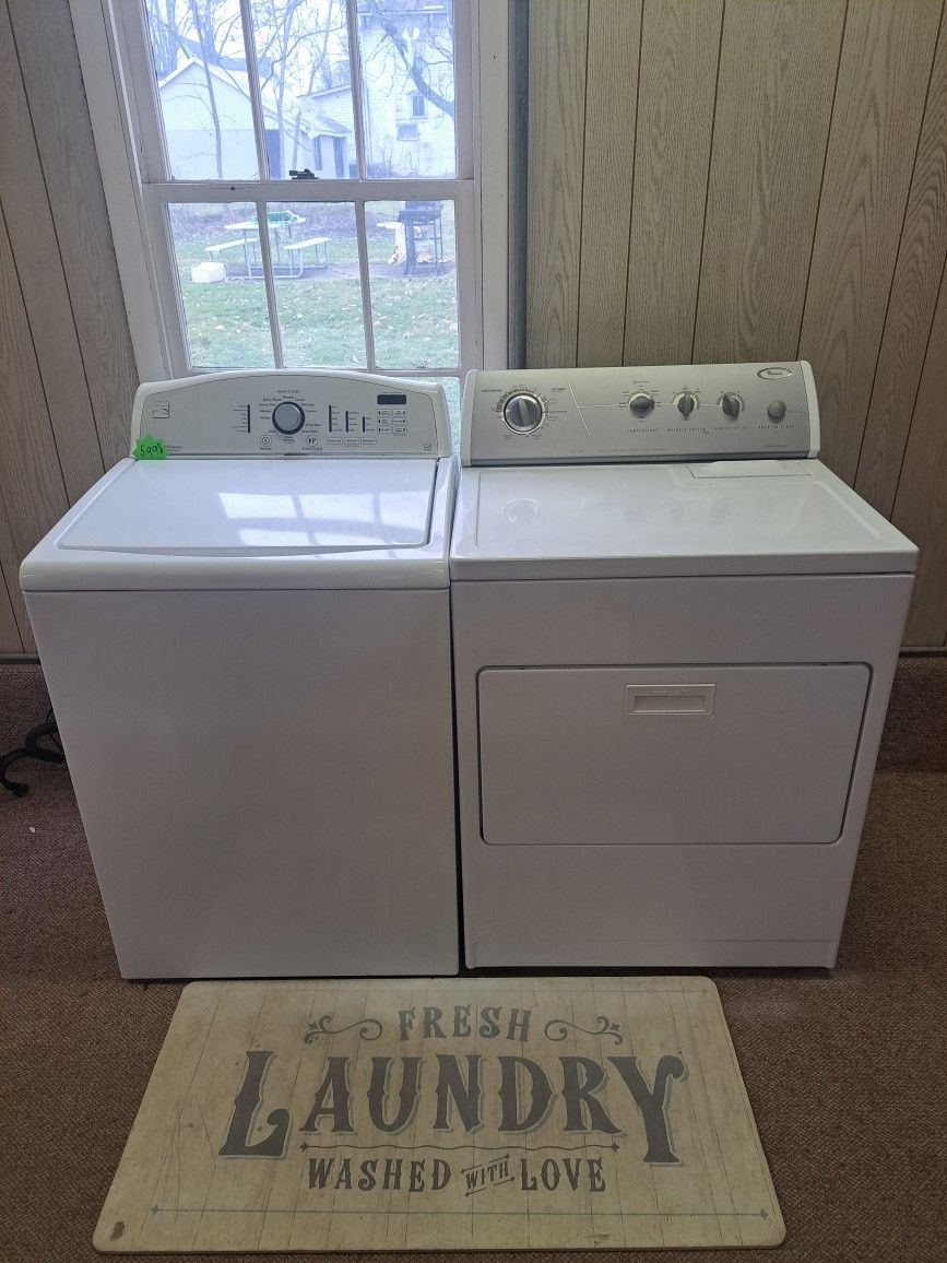 Kenmore Heavy Duty Super Capacity Washer And Whirlpool Heavy Duty Super Capacity Electric Dryer Set Nice And Clean Financing Available 