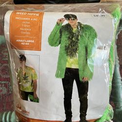 Weed Hippie , Halloween Costume, Adult Size 