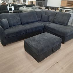 Sectional Couch With Ottoman Storage, Brand New 2026