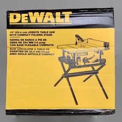 DEWALT DWE7490X Corded 15-Amp 10" Job Site Table Saw w/ Scissor Stand