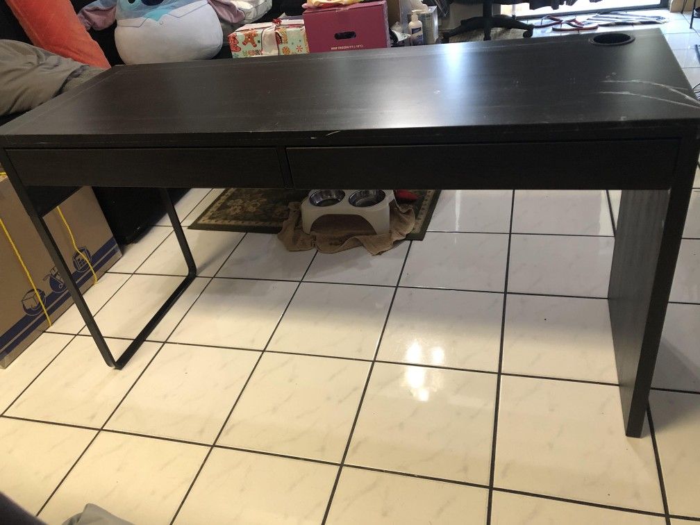 Wooden iKEA Desk, Black, MICKE