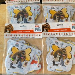 THE SECRET LIFE OF PETS HAPPY BIRTHDAY DECORATIONS,DINNER NAPKINS,DESSERT NAPKINS AND MORE ITEMS TAKE ALL $30