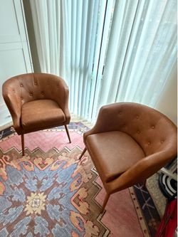 Barrel Accent Chairs - Pair