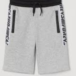 H&M light Gray Sweat Shorts 12/13 Y - NWT