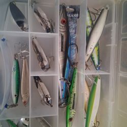 Deep Sea Fishing Lures, Weights, And Hooks.