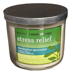 Bath & Body Works Aromatherapy 3-Wick Candle Eucalyptus Spearmint