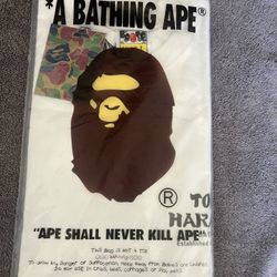 One Sided Nonchalant White Bape T