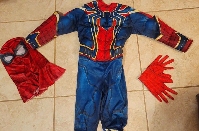 Complete Boys Muscled Spiderman Costume