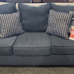 Blue Sofa Chair Set