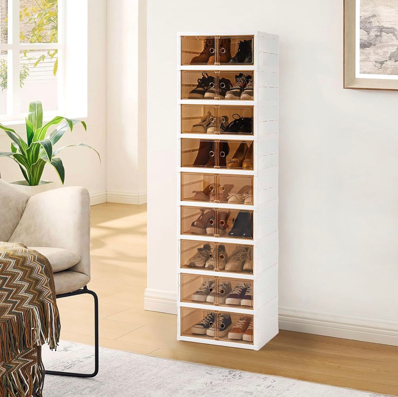 Shoe Organizer, Collapsible Shoe Shelf, Shoe Boxes