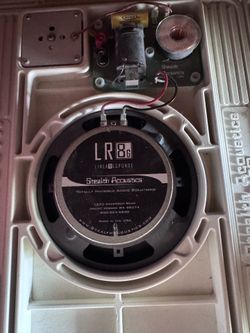 Pair of invisible stealth acoustics LRG8 speakers. Reworking existing system