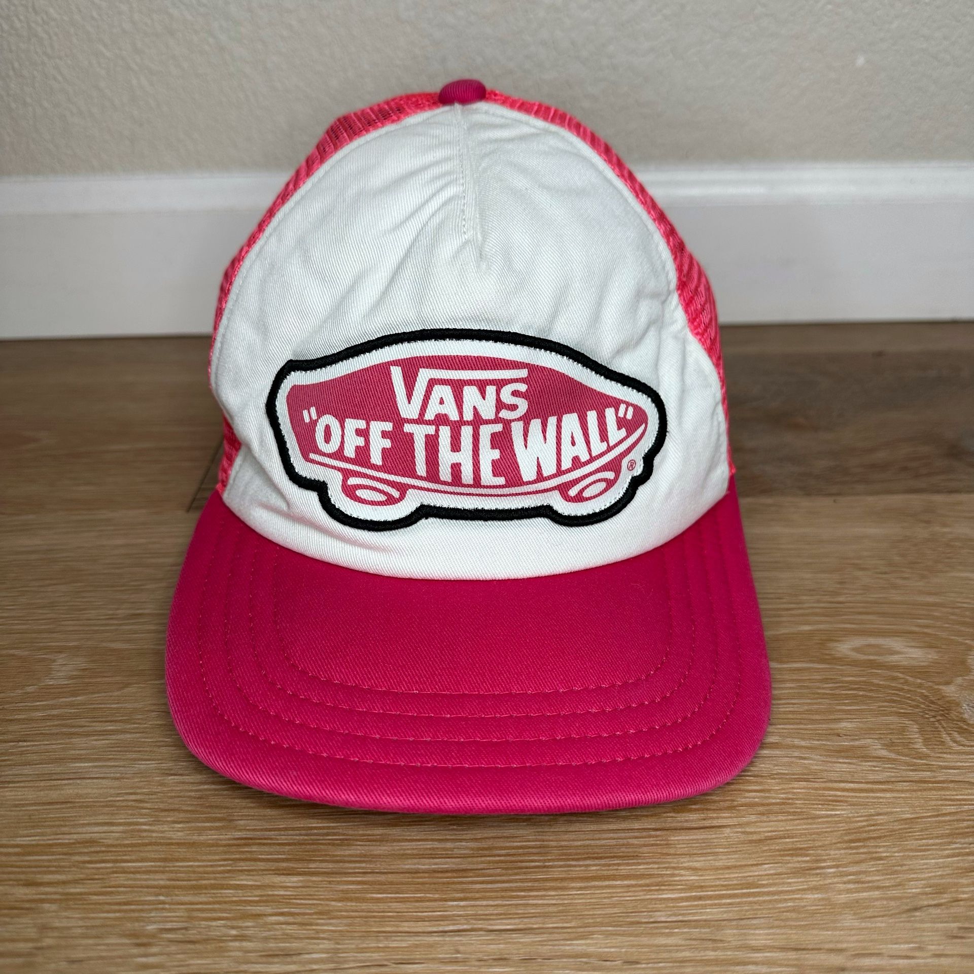 Vans Off the Wall Women's Pink White Snapback Hat