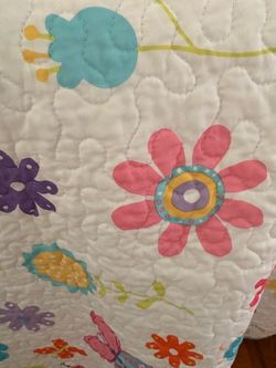 Kids Floral Quilted Bedspread