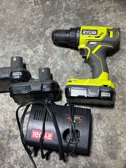 Ryobi 18V Drill with Batteries and Chargers