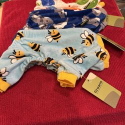 NEW! Fitwarm Trio Onesies. Bees, Sharks and Balloons  XS