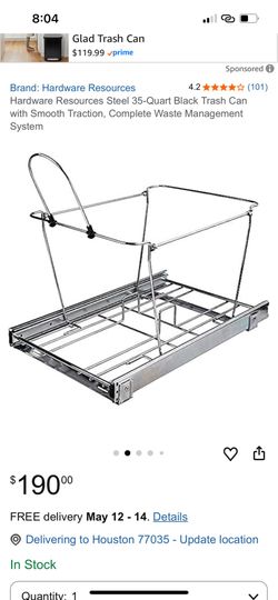 Cabinet wire trash can pull out