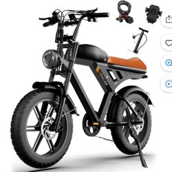 28MPH 1000W Motor Movcan V30 Adult Electric Bike,20" Fat Tire Ebike,48V15.6Ah Removable Battery,Shimano 7-Speed MTB UL2849