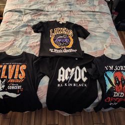 T-Shirts for Sale AC/DC, Elvis, Lakers & Deadpool