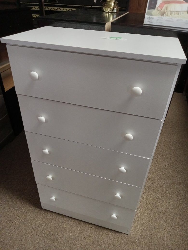 New White Tall Dresser