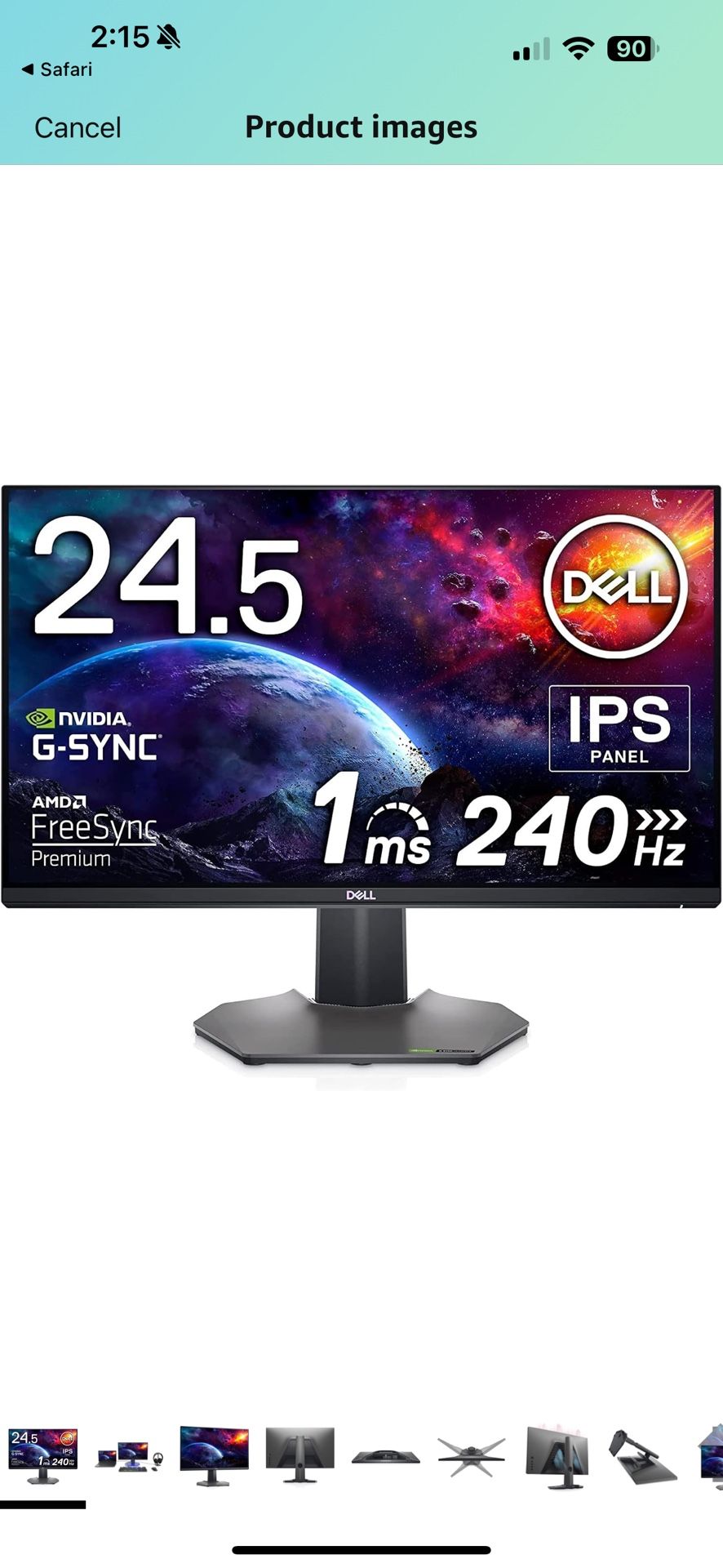 Dell Gaming Monitor 240Hz