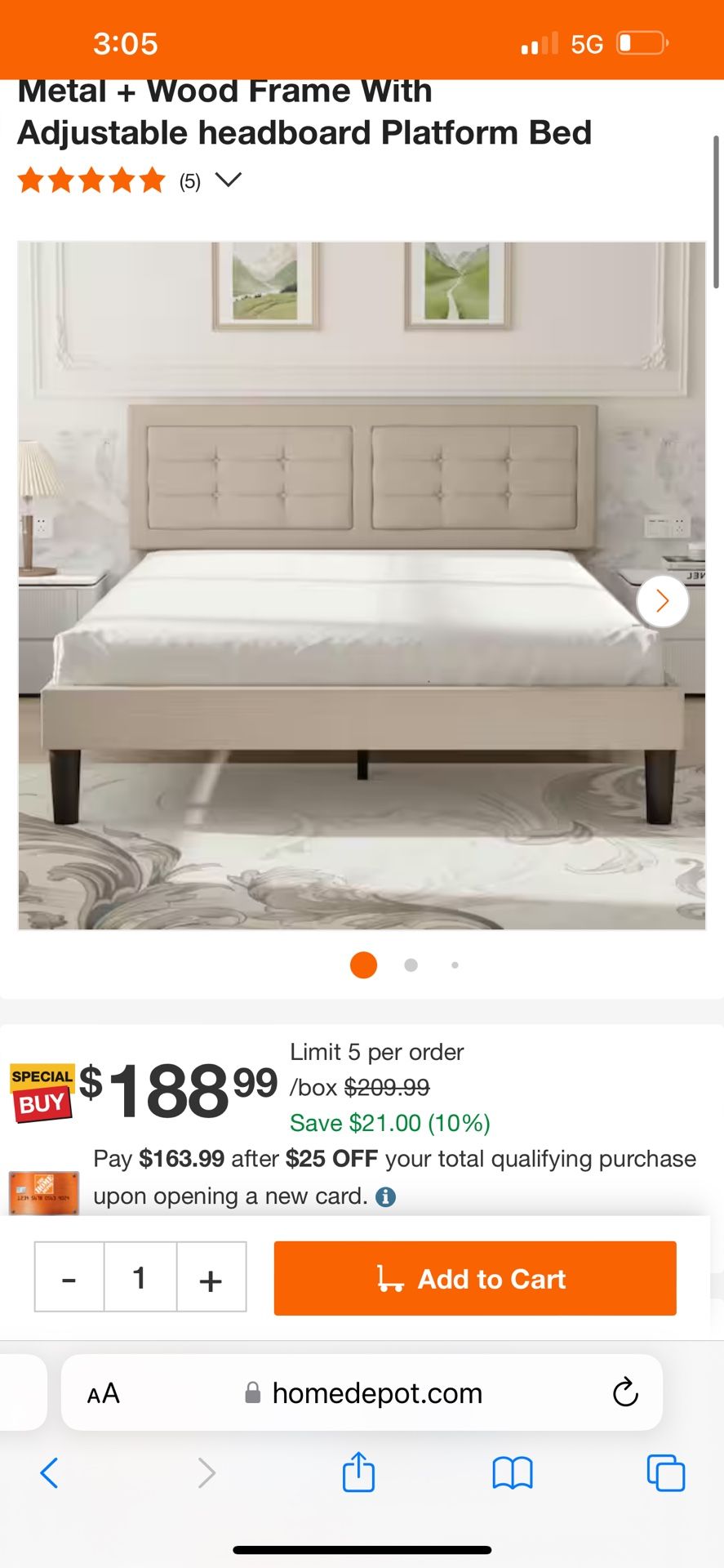 Queen Bed frame