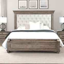 King Bed Dresser Mirror Nightstand $1499