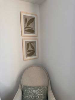 Set of 2 Threshold Botanical Framed Wall Art – 16” x 20” – Like New