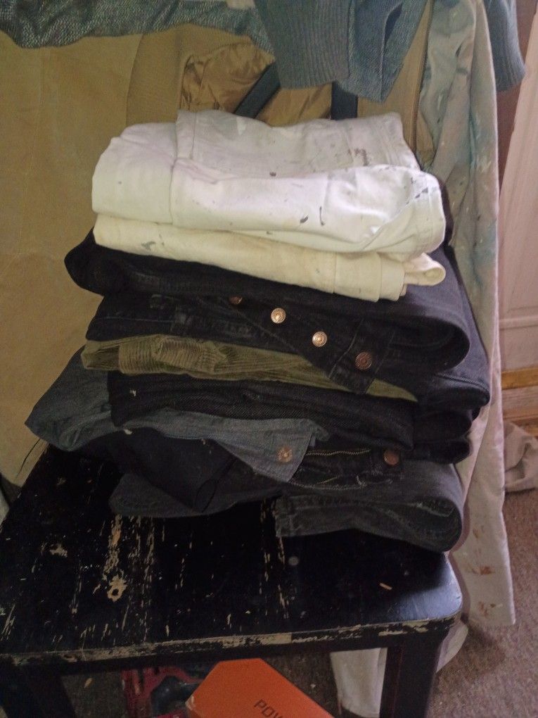 Like New Pants 34/30..$5 Each.Dark ..Jean 2.Painters.pants