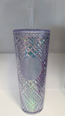 Starbucks Iridescent Diamond Tumbler with Straw