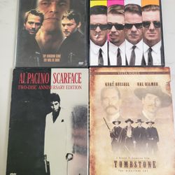 Classic Movies Boondock Saints, Scarface, Tombstone and Reservoir Dogs
