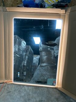 LED Bathroom Mirror 27.5”X39.5”with Front Light Anti-Fog