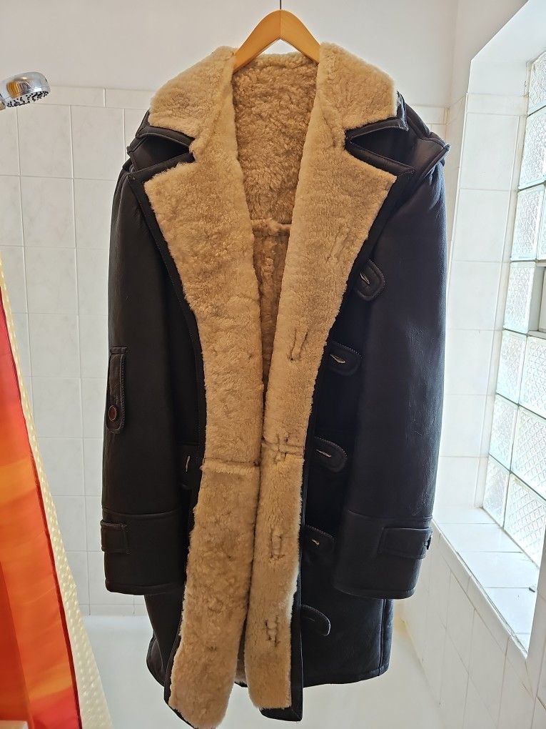 Hand Made Genuine Trimmed Sheepskin Coat