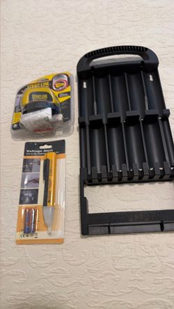 Only $25 for new 4 screwdriver holder, laser level up 30 ft. and voltage alert led light.