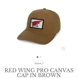 RED WING PRO CANVAS CAP IN BROWN