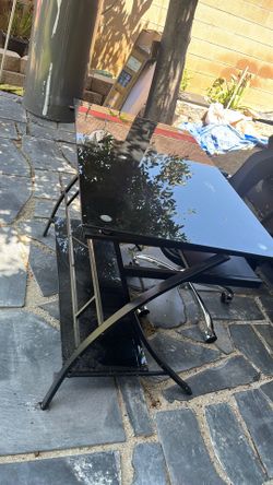 Small black desk