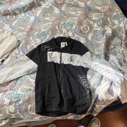 adidas Planetoid Wind Track Top Space Graphic Sweat Shirt Jacket Firebird Sz MD