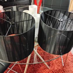 Black Silk Lamp Shades