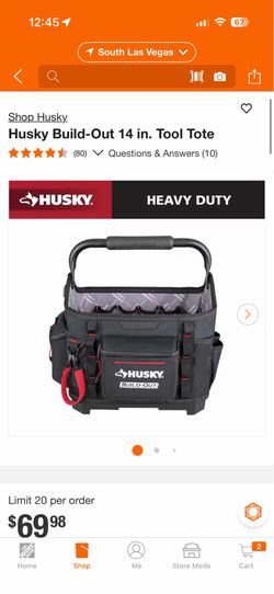 Husky tool tote bag