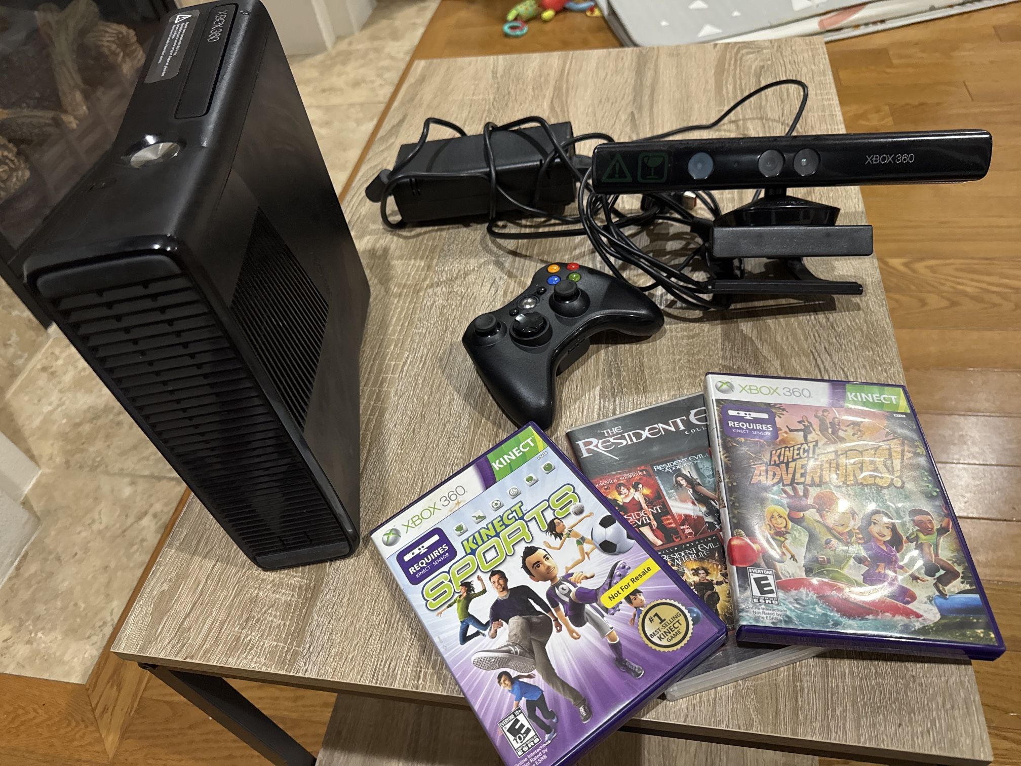 Xbox 360 Console Bundle with Kinect, Controller, and Games