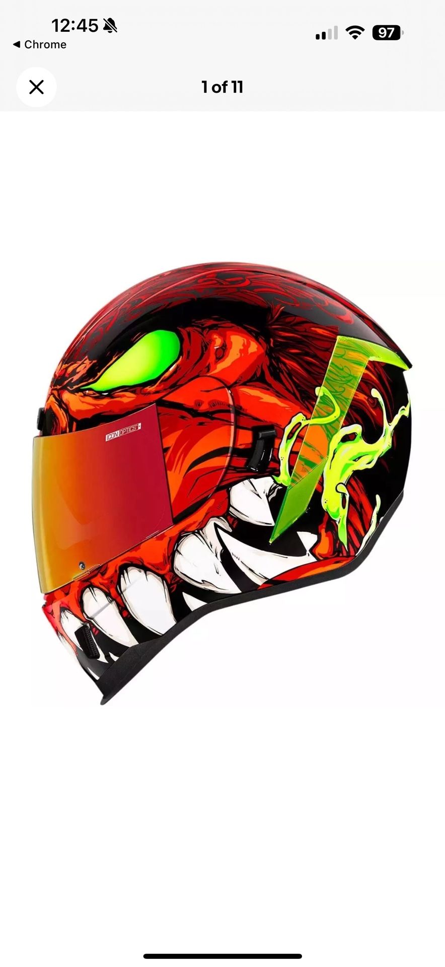 ICON Motorcycle Helmet Manik'r Red - Size Medium