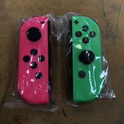 Nintendo Green & Pink LR Joy-con Controllers 