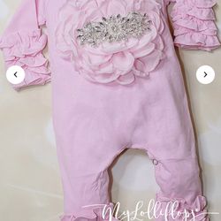 Pink romper baby girls