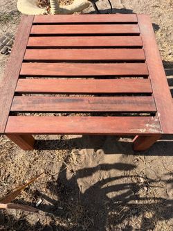 Outdoor Wooden Slat Coffee Table