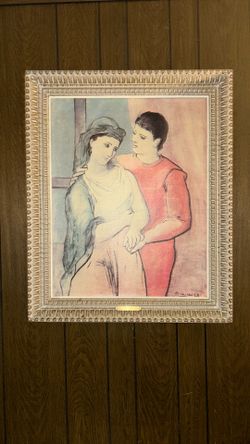 Vintage Pablo Picasso “The Lovers” Framed 28“ X 23“