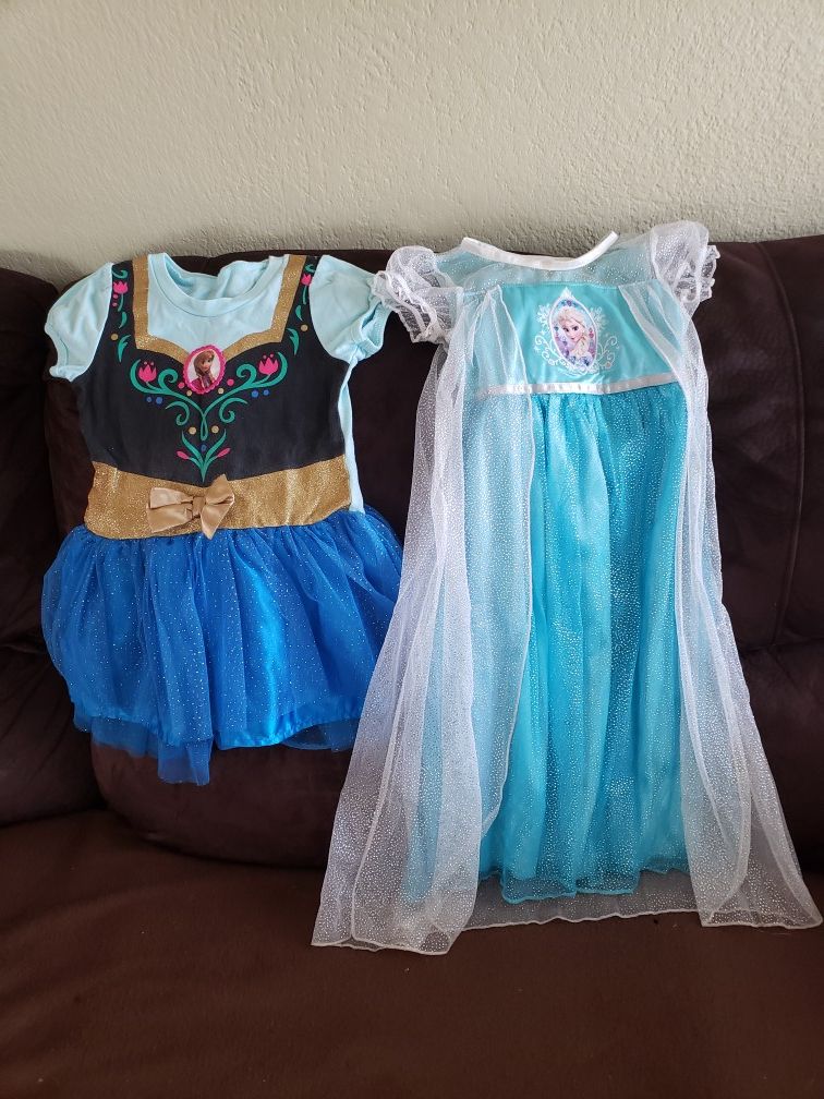 Elsa and Anna dresses